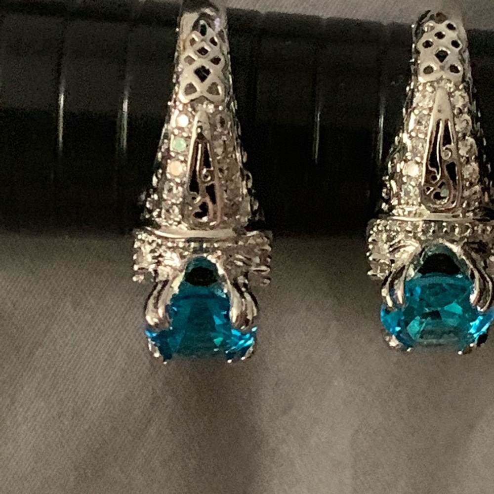 Aquamarine rings silver 925